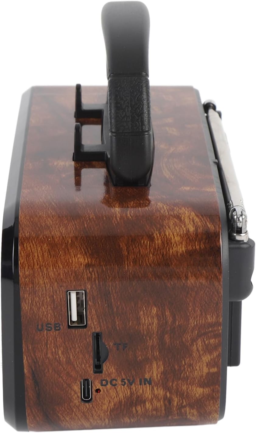 VBESTLIFE MP3 Retro Bluetooth Speaker, Vintage FM AM SW Radio with Old Fashioned Classic Style, Support Solar Charging