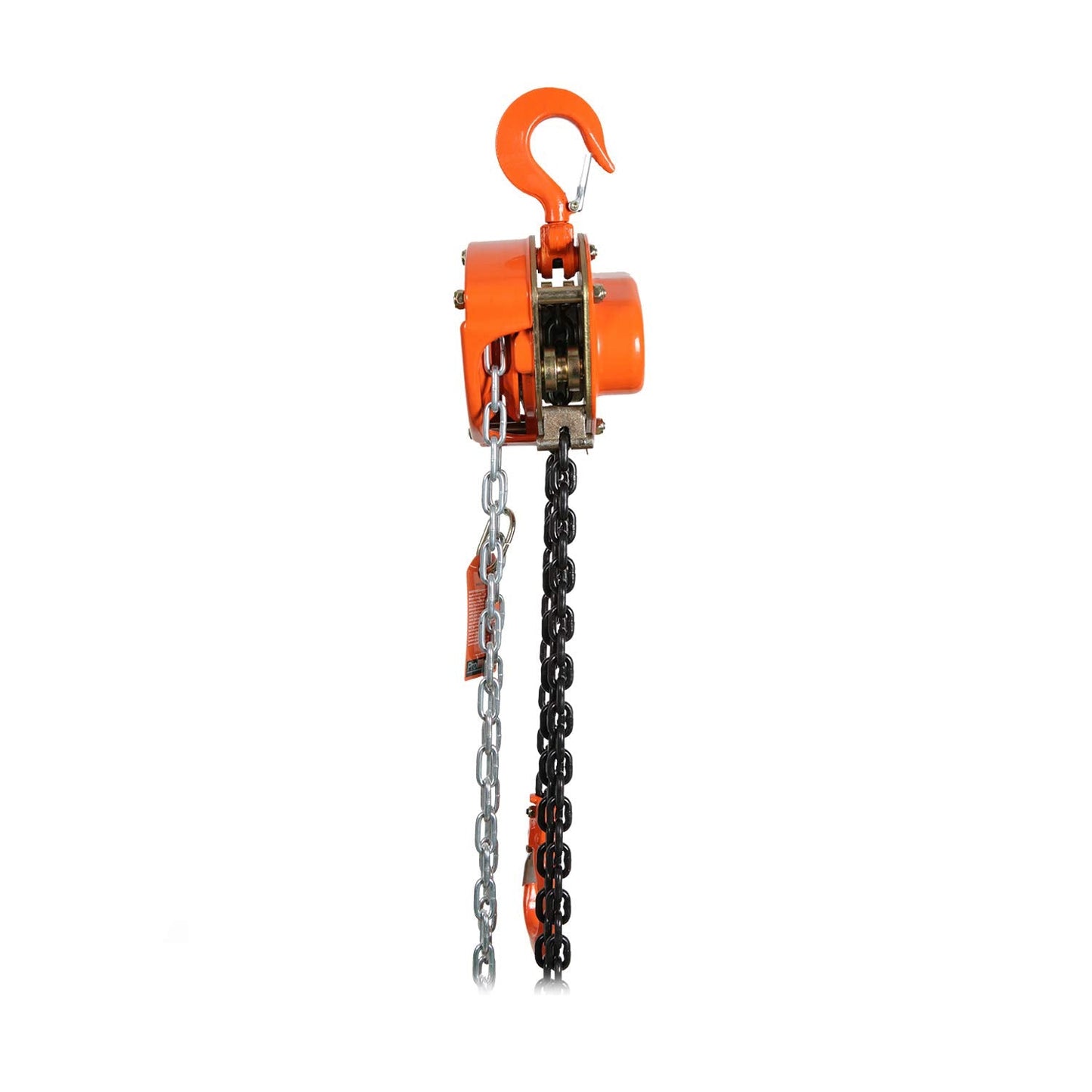 Prowinch 4400 lbs. 2 Ton 20 ft Manual Chain Hoist with Durable G80 Black Tempered Chain for Heavy-Duty Lifting and Rigging in Industrial and Construction Applications