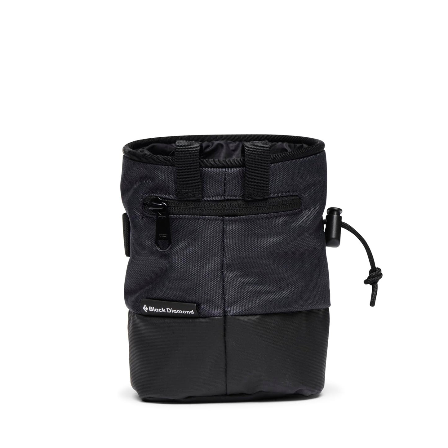 BLACK DIAMOND Mojo Zip Chalk Bag | Zippered Storage Pocket | Fleece-Lined Interior | Adjustable Belt for Rock Climbing & Bouldering | Carbon