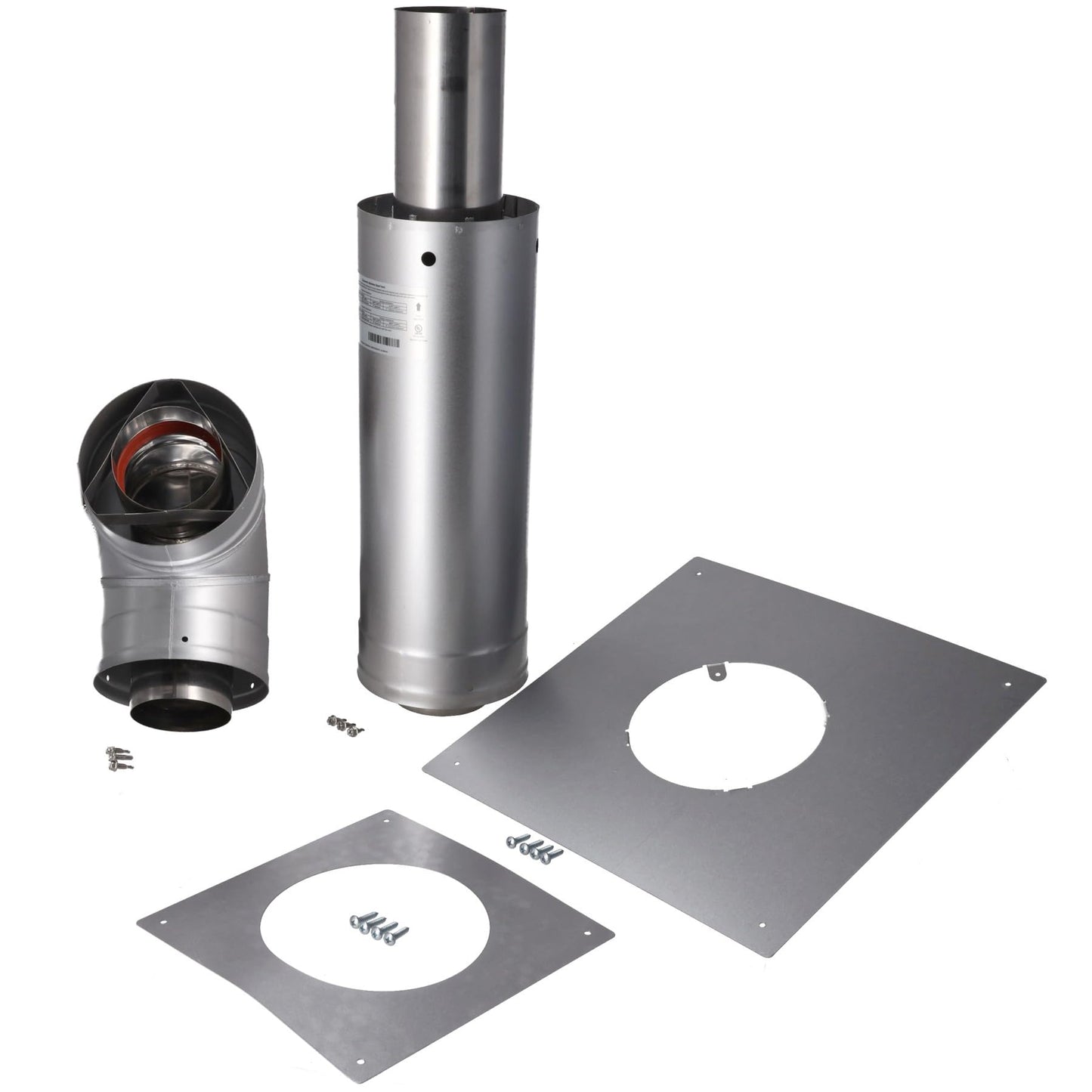 Rheem RTG20280-1 ProTech Horizontal Vent Termination Kit, 3" x 5", Stainless Steel, for Tankless Gas Non-Condensing Water Heaters, Max 10" Wall Thickness