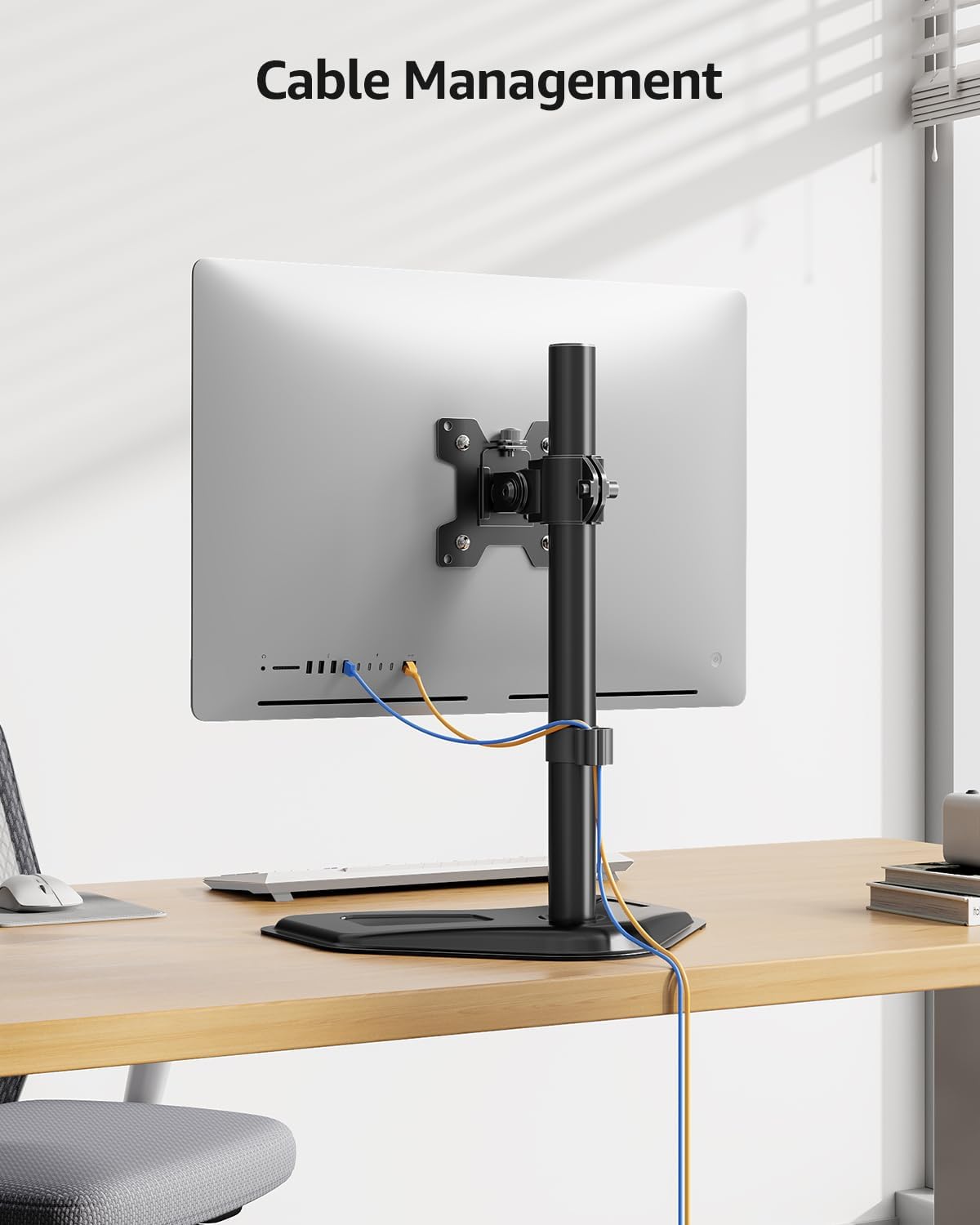 MOUNTUP 13'' 32'' 17.6 lbs, 75x75/100x100 MU0023 Single Monitor Stands, Freestanding VESA Monitor Desk Mount fits