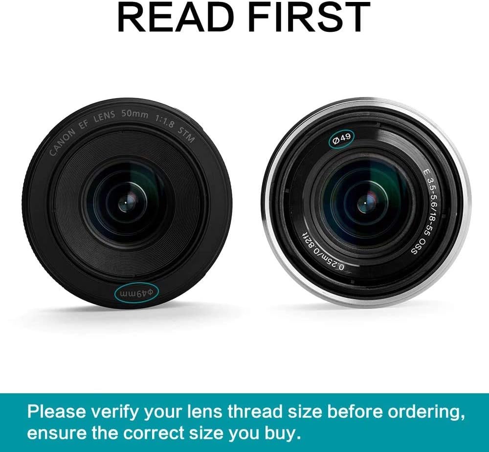 Sedremm 62mm Filter(ND2-ND400),Macro Set(+1,+2,+4,+10),Lens Hood,3 1 Lens Filter Accessories Kit:UV CPL Adjustable ND