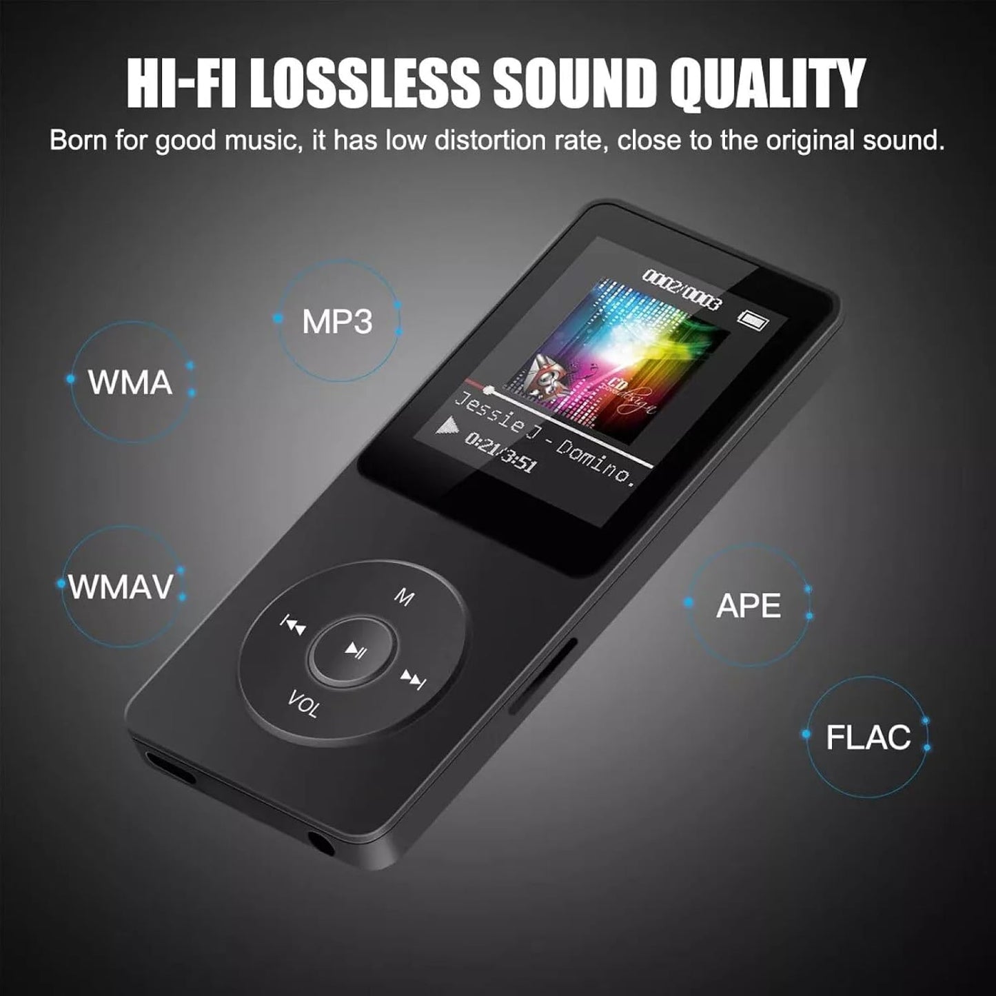 MOUDOAUER MP4/MP3 128GB Player with Bluetooth, Lossless Sound with FM Radio, Supports up to TF Card