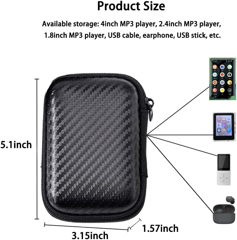 Monattrod 4 Inch MP3 MP4 4-inch MP3, & Player Case, Music Players Case for All Brands and Models Anti-Shock