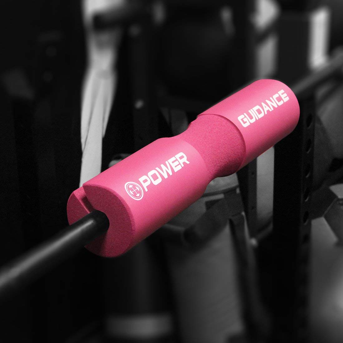 POWER GUIDANCE Barbell Squat Pad - Neck & Shoulder Protective Pad - Great for Squats, Lunges, Hip Thrusts, Weight Lifting & More - Fit Standard and Olympic Bars Perfectly,Pink