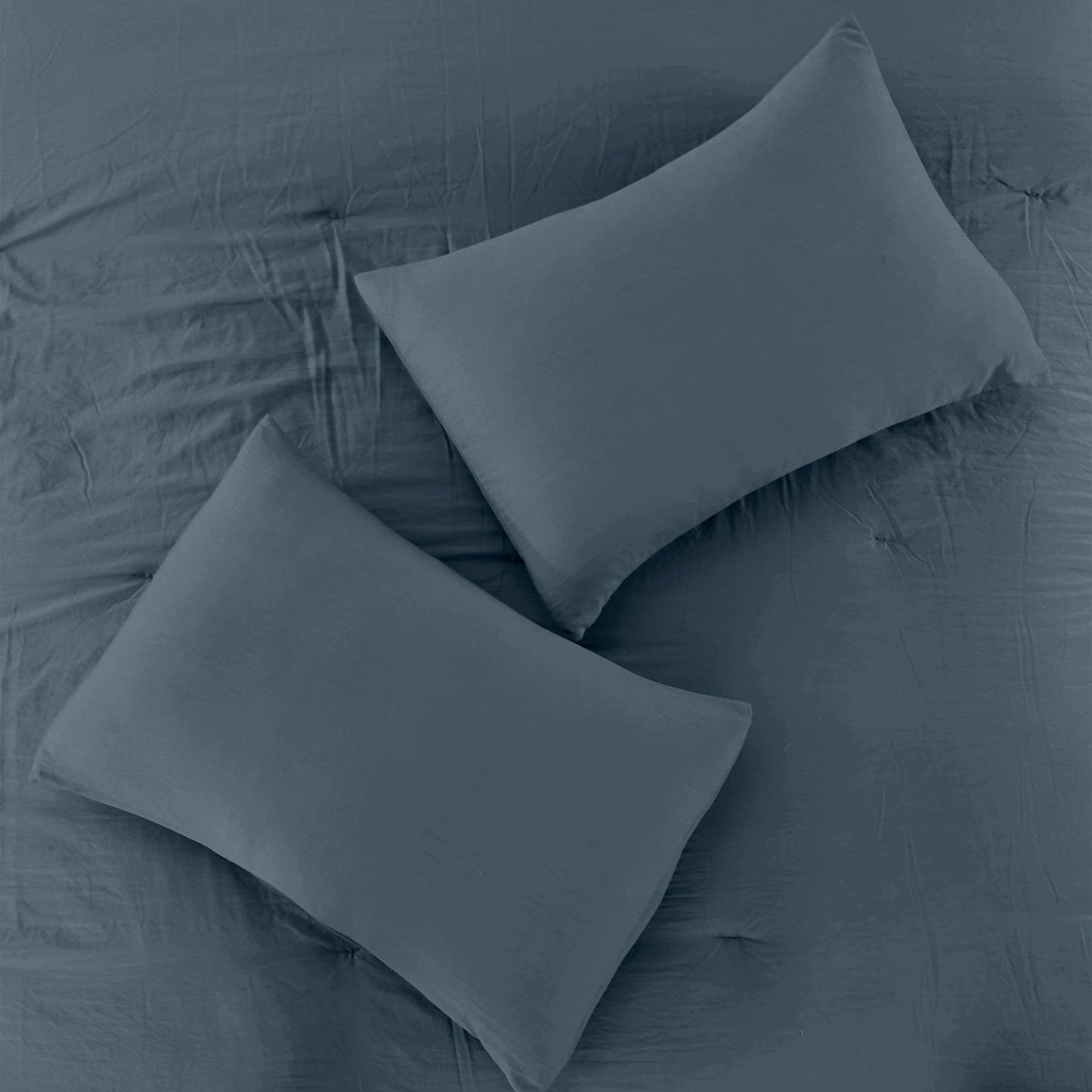 Modern Threads 4-Piece Garment-Washed Comforter Set Beck Denim Queen