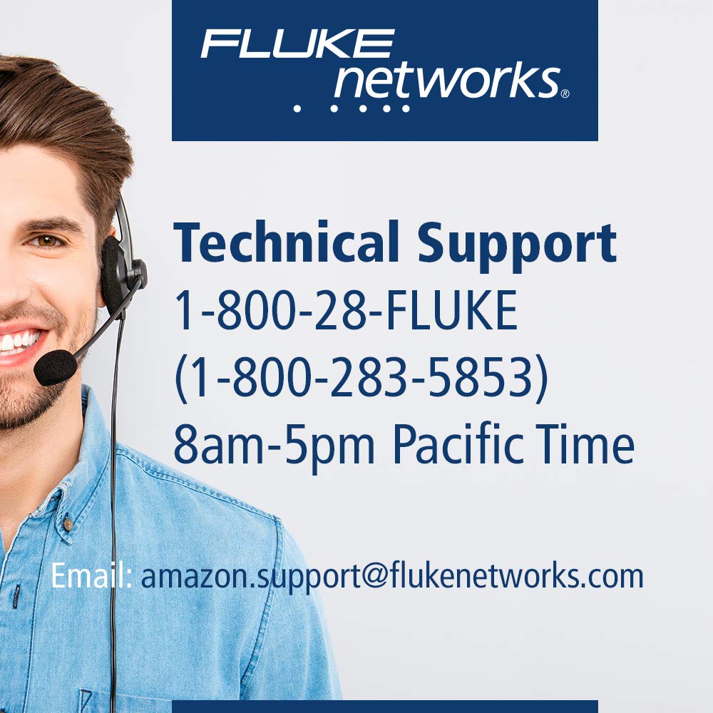 Fluke Networks DSX2-8000 CableAnalyzer Copper Cable Certifier for Category 5, 5e, 6, 6A & 8 Twisted-Pair cabling, 2 GHz, Touchscreen, LinkWare Reporting, includes Permanent Link & Channel Adapters
