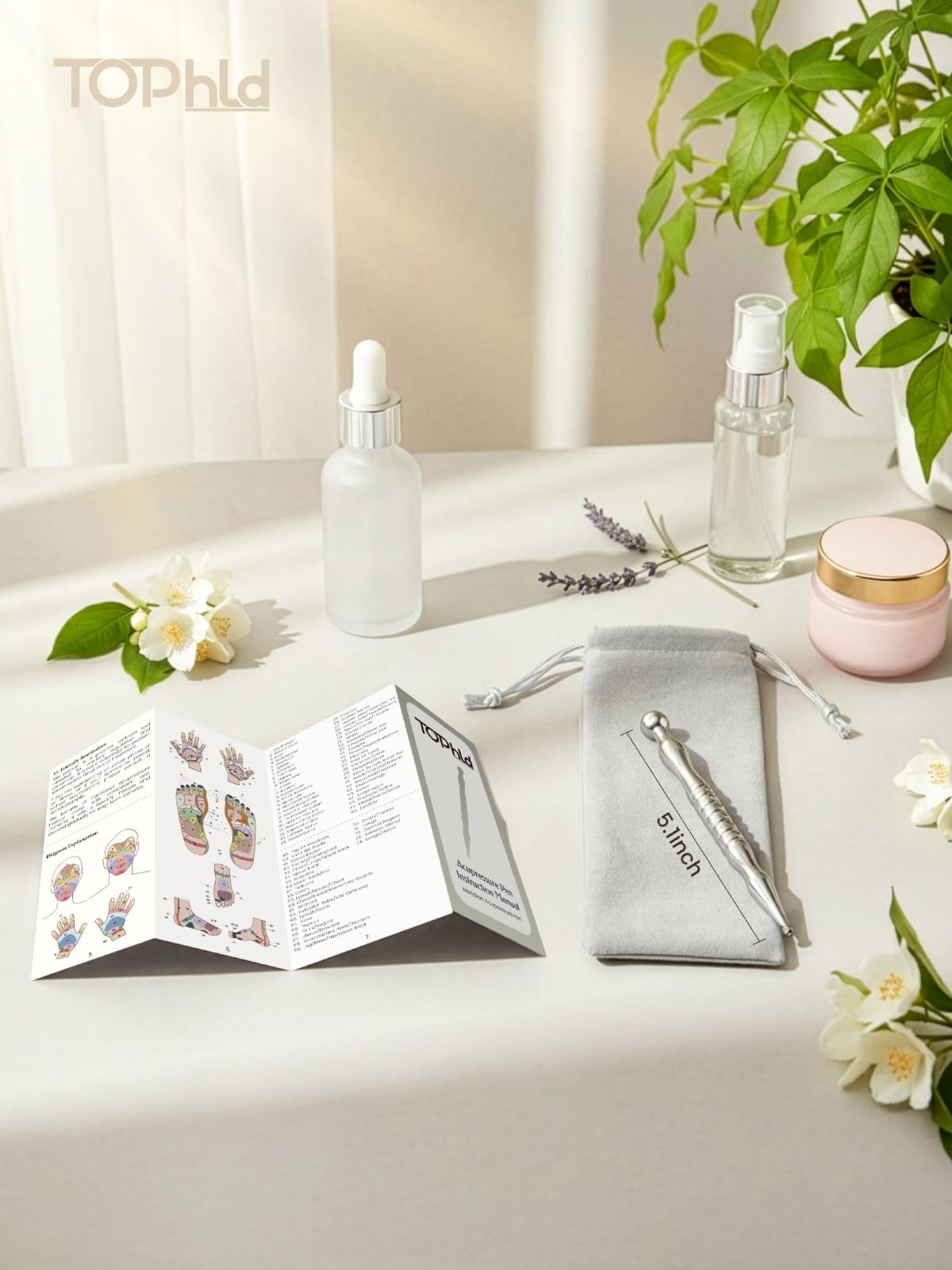 Acupuncture Pen, Premium Stainless Steel Acupressure Pen for Muscle Tension Pain Relief, Trigger Point Massage Pen Manual Reflexology Tool