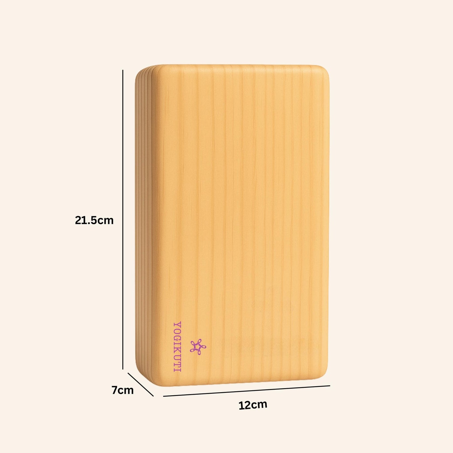 Original Wooden Yoga Blocks Set of 2 – Solid Hardwood Props Inspired by Traditional Yoga