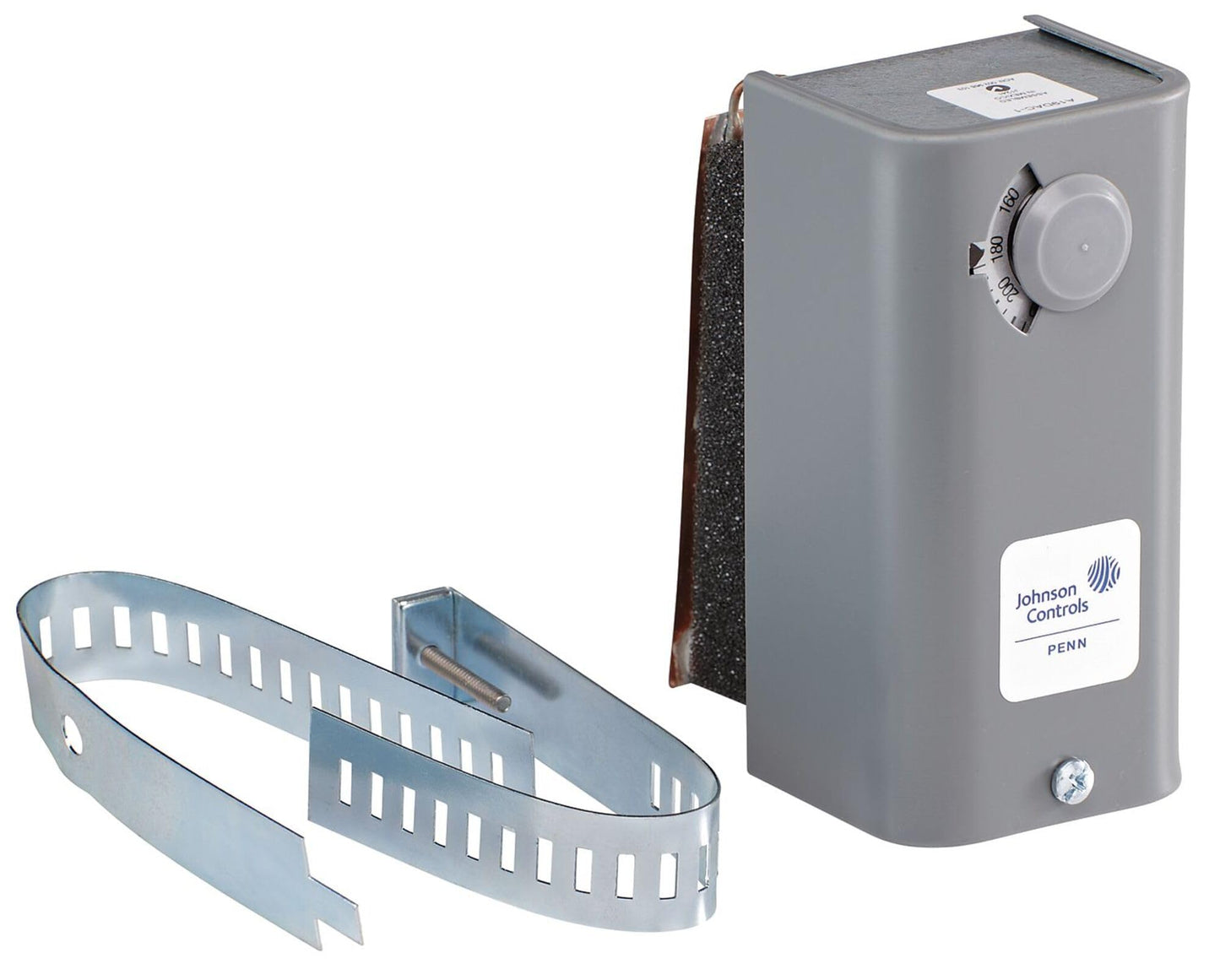 Johnson Controls A19DAC-1C A19D Series Surface Mounted Temperature Control, 100 to 240 Degree F Temperature Range and Scale, 10 F Degree (+/- 2.8 F Degree) Differential, Visible Range Scale