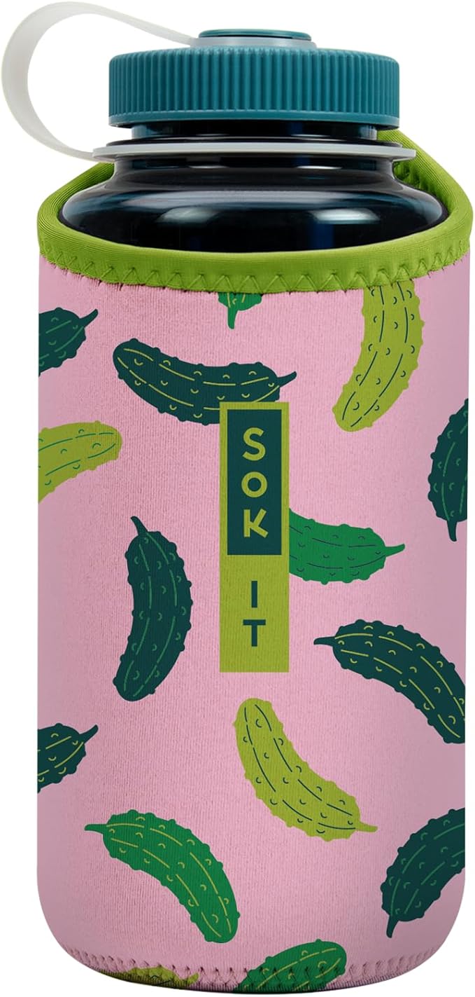 Sok It BotlSok Water Bottle Sleeve Insulated Neoprene Cover (Pickle Me Pink, Fits 32oz Nalgene)