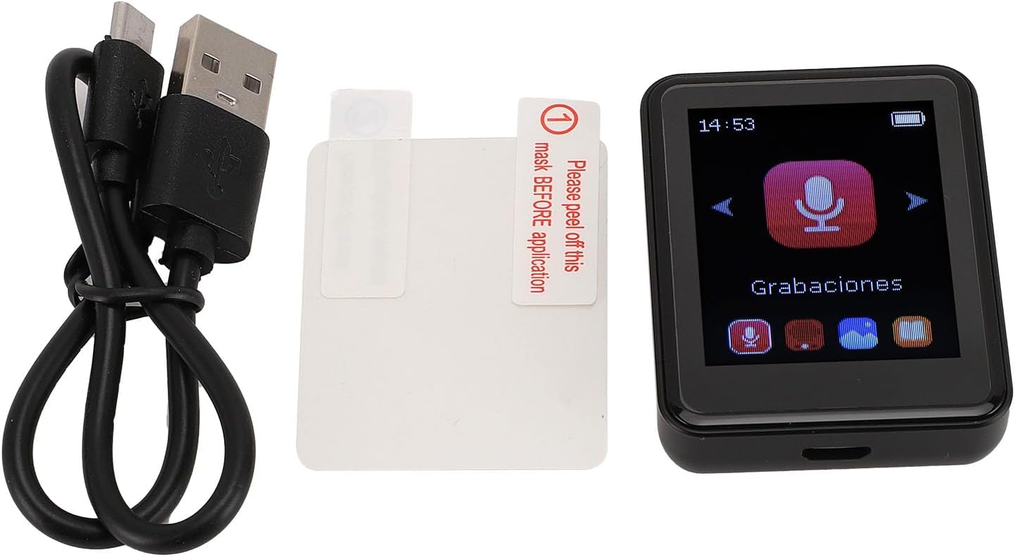 MP3 Bluetooth5.0, 1.8 inch 128GB (32G) Player with Portable Music Player with Back Clip, Built in Speaker, FM Radio