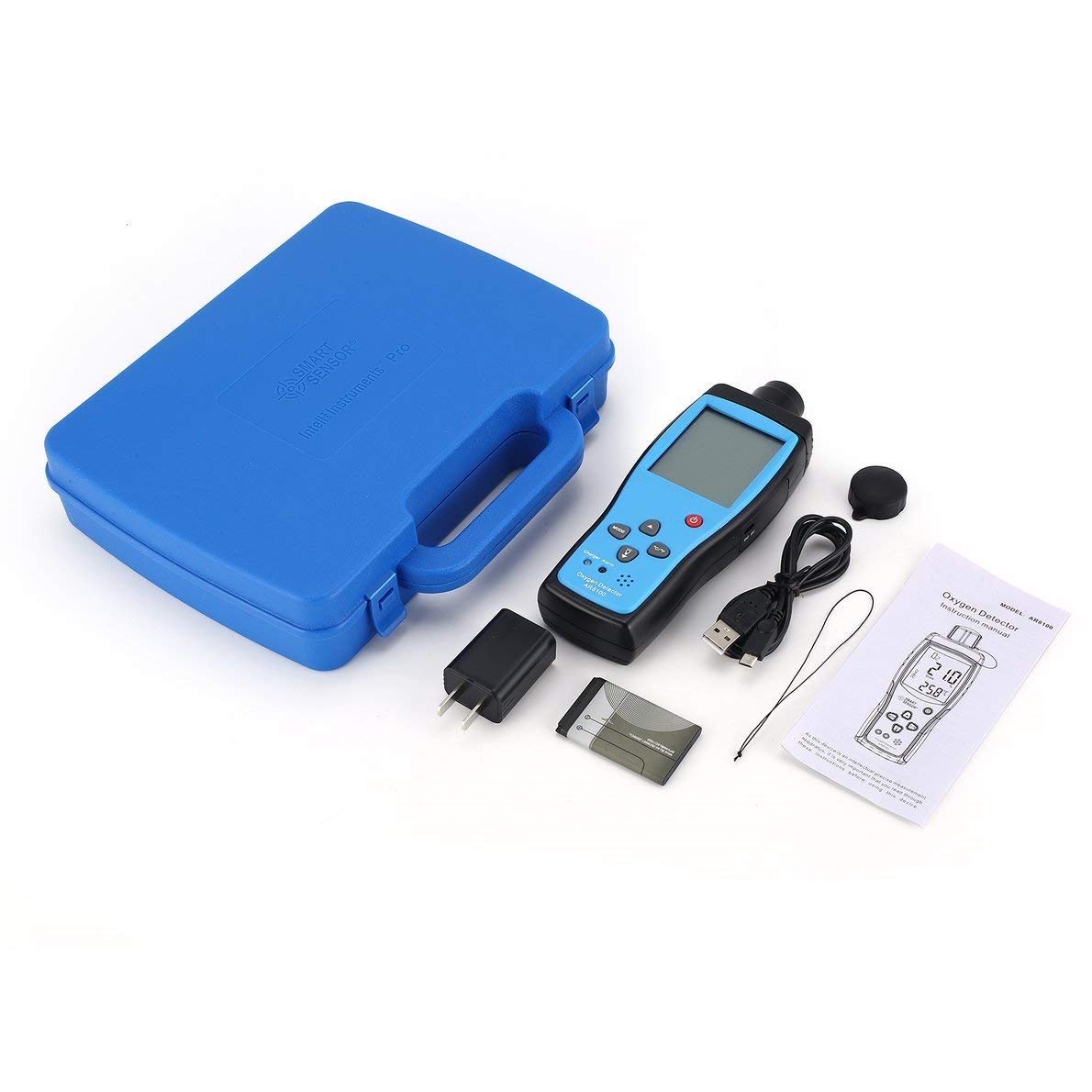 Cheffort Handheld Oxygen Gas Meter, Professional O2 Tester with Digital LCD Screen, 0-25% Vol Measurement Range for Industrial & Professional Testing