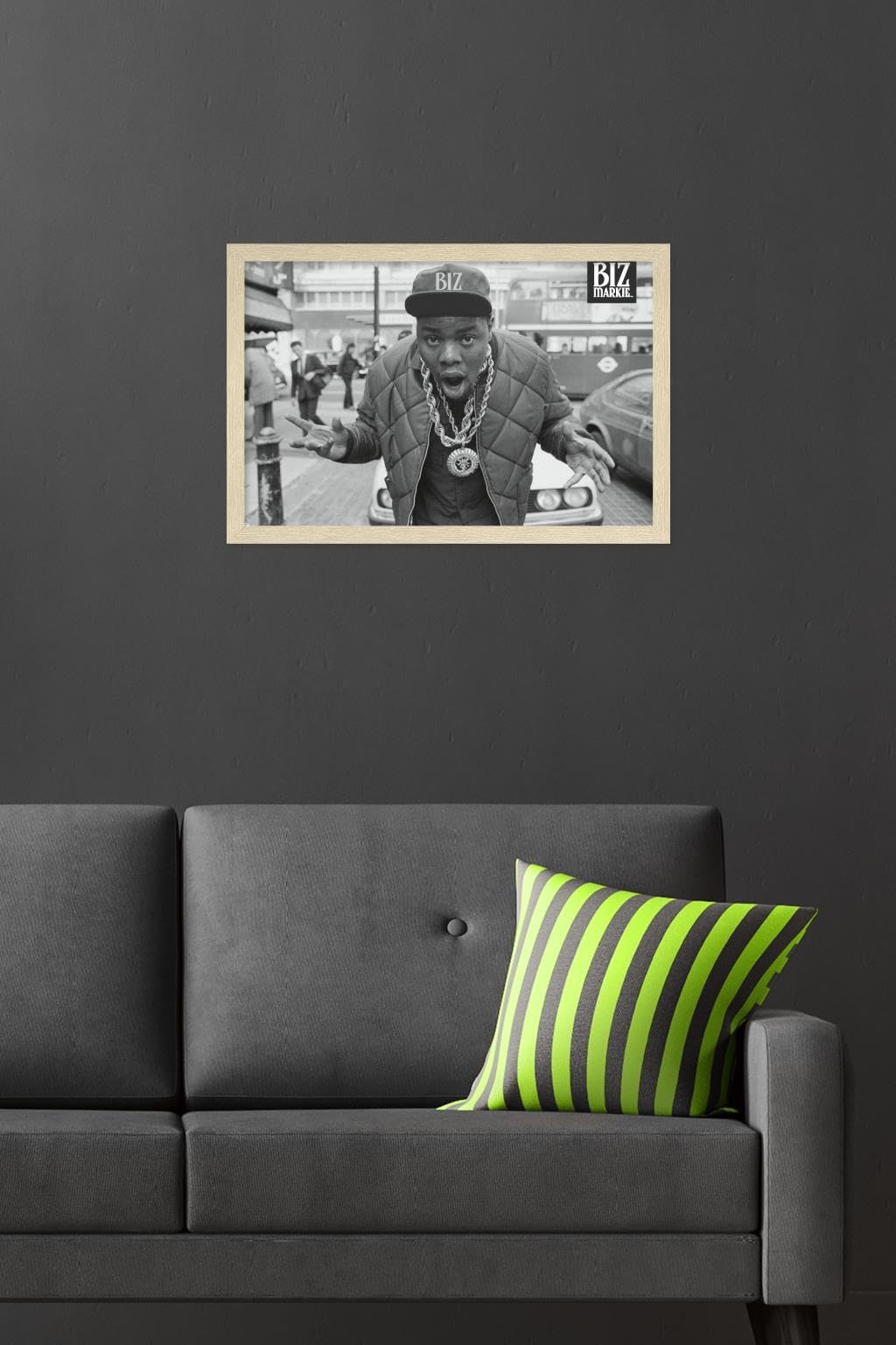 Trends International Biz Markie - London Street Wall Poster, 22.4L x 14.7W, Blonde Framed Version