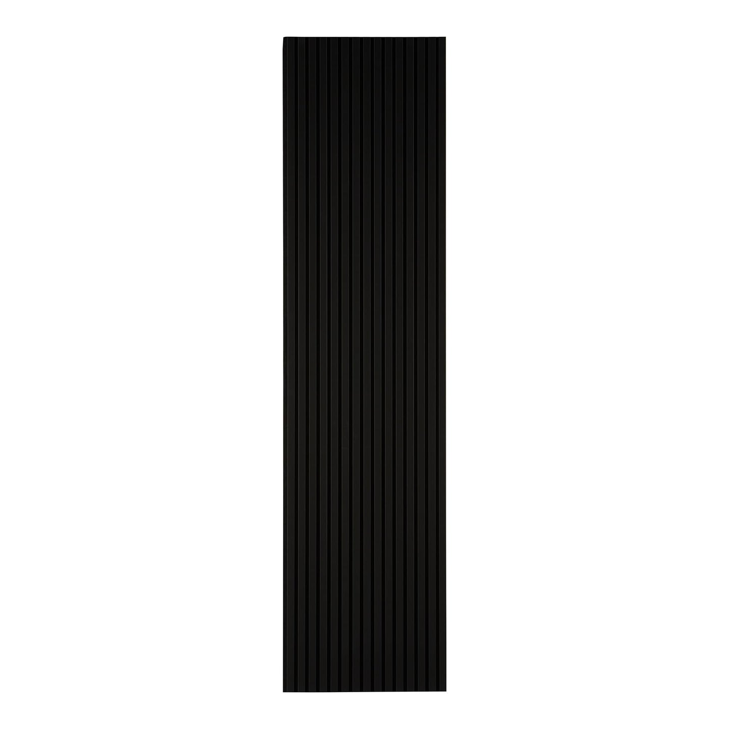 WVH Black Matte Acoustic Slat Wall Panels, Measures 141.73 x 25.20", Smooth Laminate Finish, Interior Decor for Walls & Ceilings, Noise Cancelling & Sound Absorbing for Home, Office & Bedroom, 2pcs