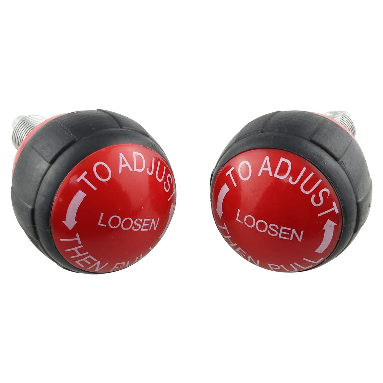 WHYHKJ 2PCS M16 Pull Pin Spring Pins Fitness Equipment Latch Handle M16 Fitness Pop Pull Pin Knob Release Synthetic Cardboard Handle Exercise Spare Accessory, Black Red Silver