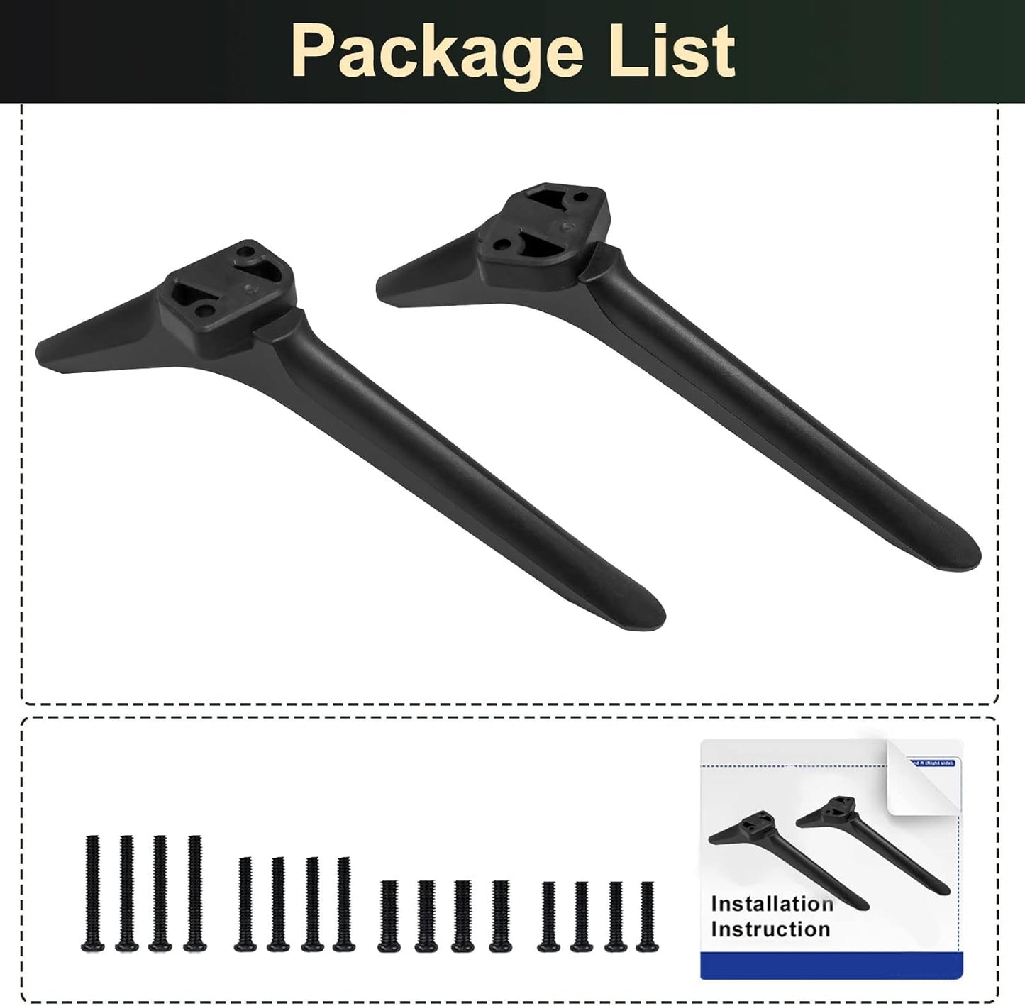 Dinghosen TV Stand for Hisense TV Stand Legs, Check Fit, for Specific TV Bottom Ports. Fits Select Hisense Models.