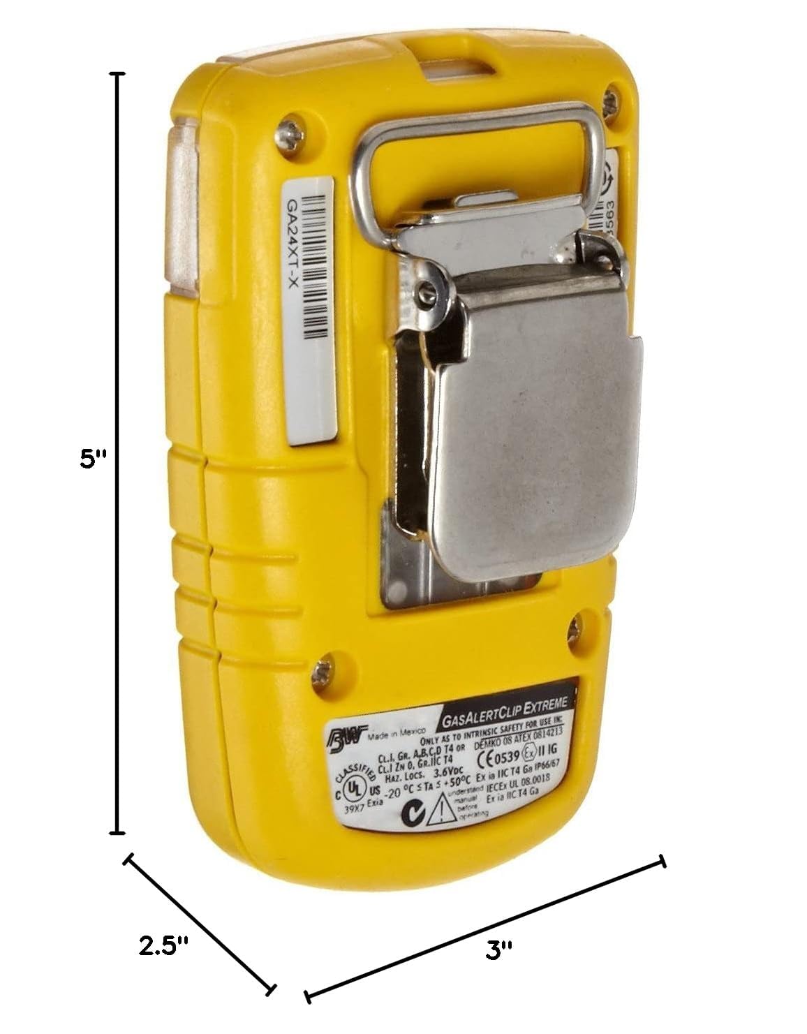 BW Technologies Corded Electric BWC2-H BW Clip Single Gas H2S Monitor, 10/15 (1 Pack)