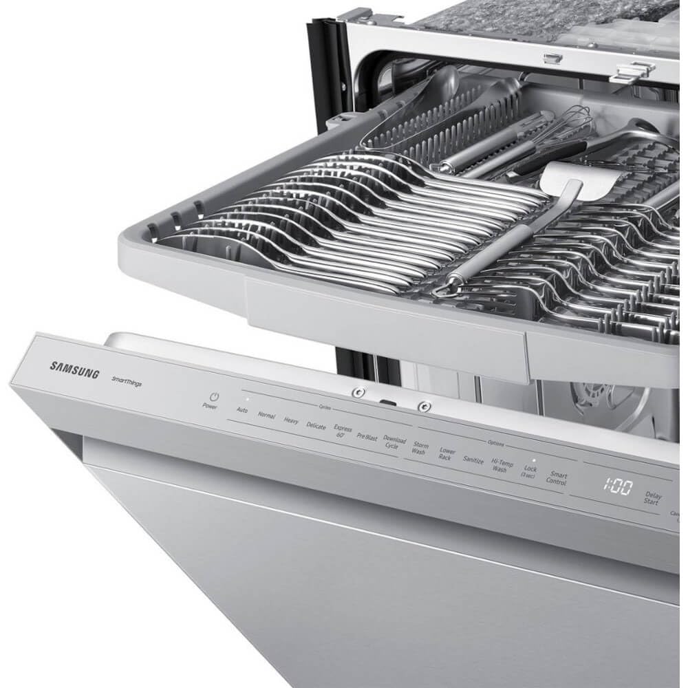 Samsung Bespoke Smart 46 dBA Dishwasher with 3rd Rack and StormWash, Stainless Steel, DW60R2014US/AA