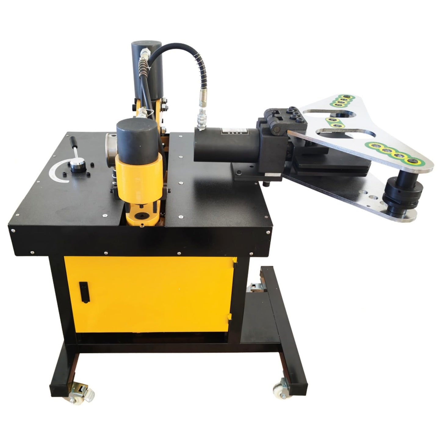 BEILOCKERY Hydraulic Busbar Machine,4-in-1 Copper Aluminum Bus Bar Processor for Cutting, Punching, Flat & Edge Bending, 110V Busbar Machine for Switchgear/Electrical Panel Fabrication
