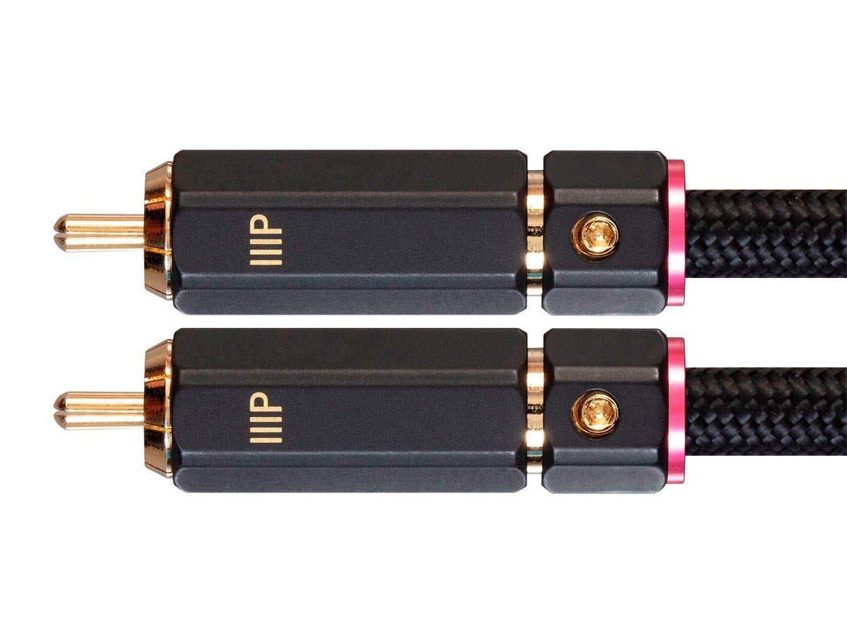 138076 3 Monoprice - Male RCA Two Channel Stereo Audio Cable - Feet - Black, Gold Plated Connectors, Double Shielded