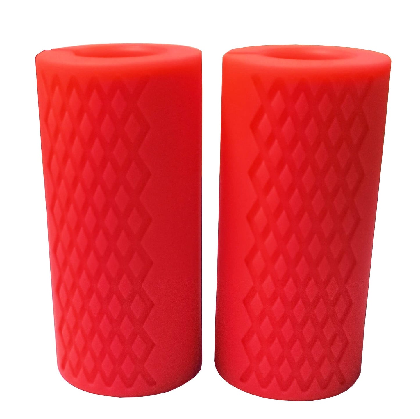 yuhqc Weight Bar Grips Fit Standard Barbell, Dumbell Handles, Thick Bar Training Adapter for Weightlifting & Cable Attachments Fitness Training Rope Grips for Body Arm Forearm Builder Strength (Red)