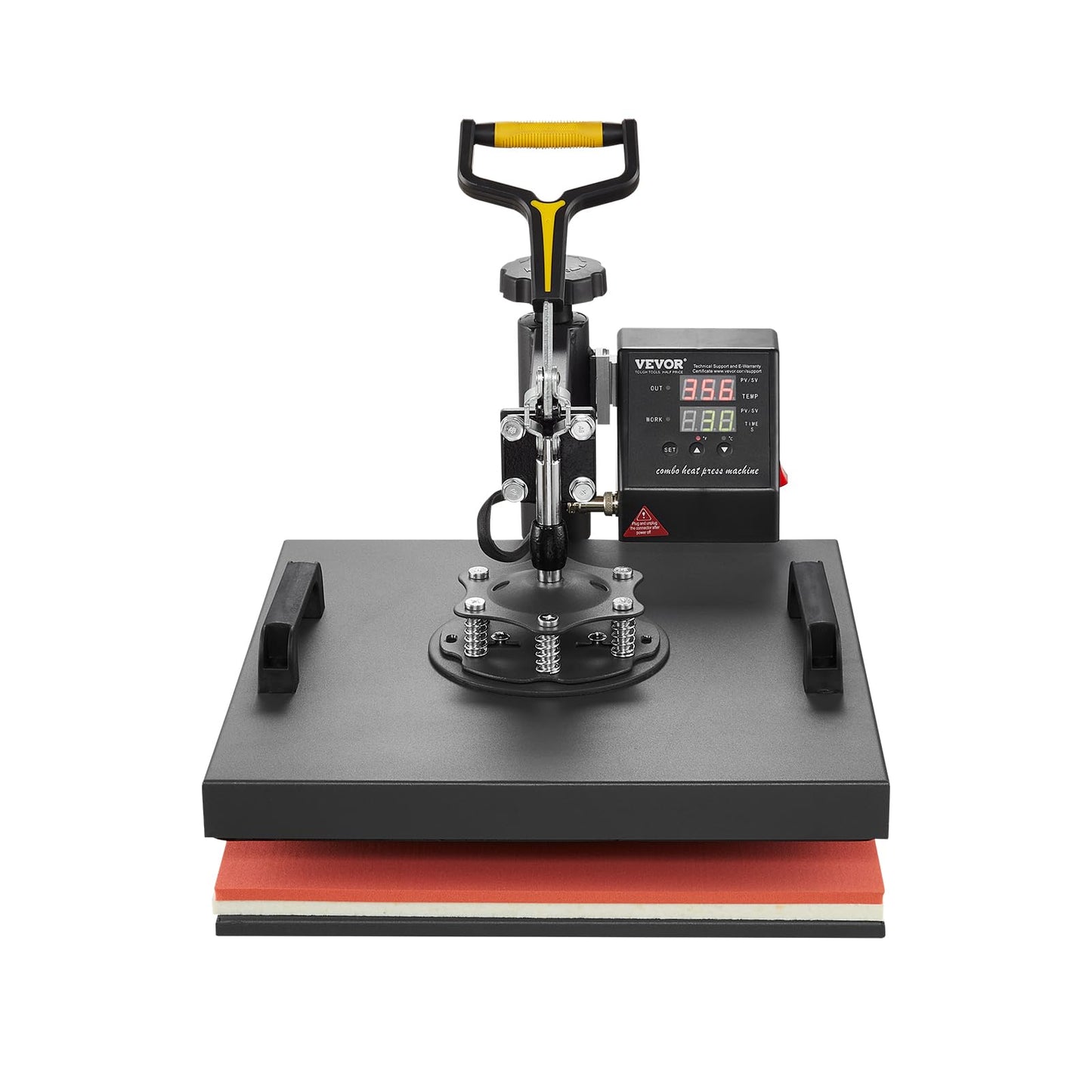 VEVOR 2 in 1 Heat Press Machine for T Shirts and Hats, 15x15 Inch Professional Swing Away Digital Tshirt Press Machine for Sublimation, Vinyl, Heat Transfer Projects
