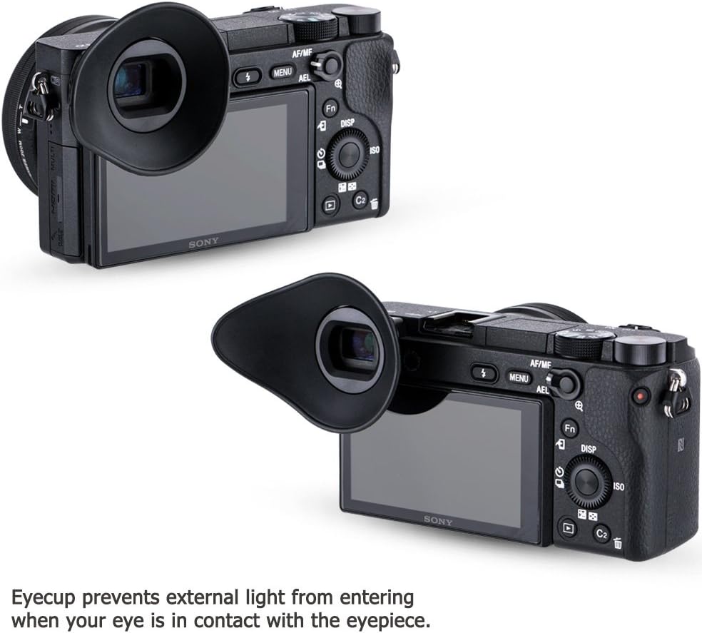 2 FDA-EP10 A6300 A6100 A6000, 360 JJC Types Viewfinder Eyecup Eyepiece for Sony Rotatable Oval Design + Original