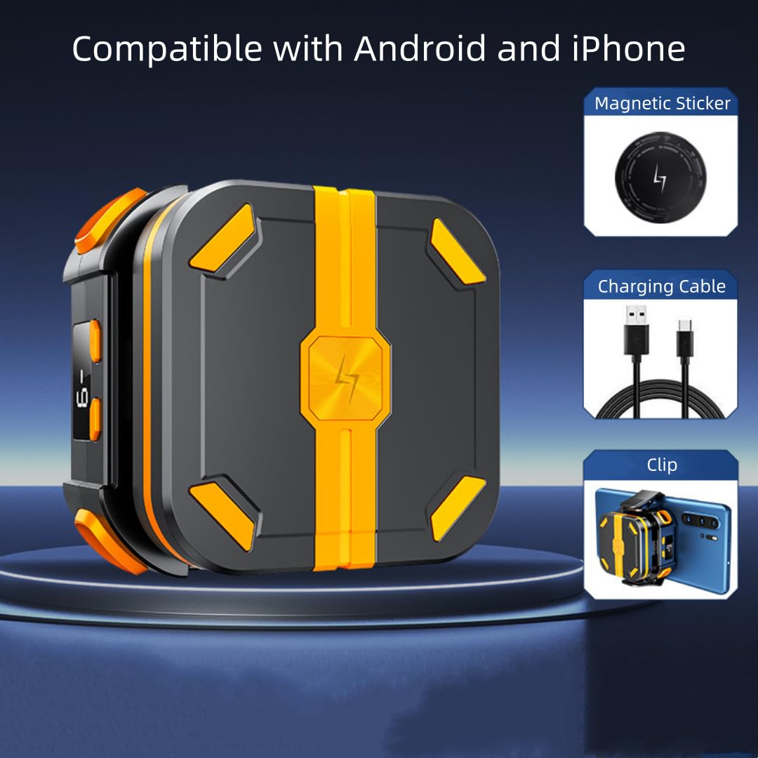 ALFOINE Magnetic Semiconductor Phone Cooler Fan with Temperature Display and Rechargeable Battery Mobile Phone Radiator