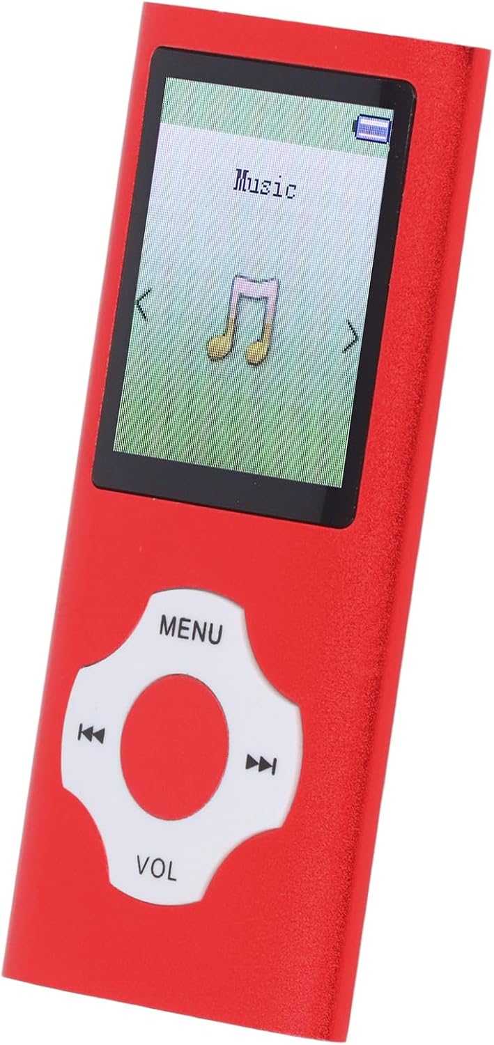 Jectse MP3 MP3 MP4 64GB Bluetooth Player, Ultra Slim Player Portable Music Player with Small Memory Card, Noise