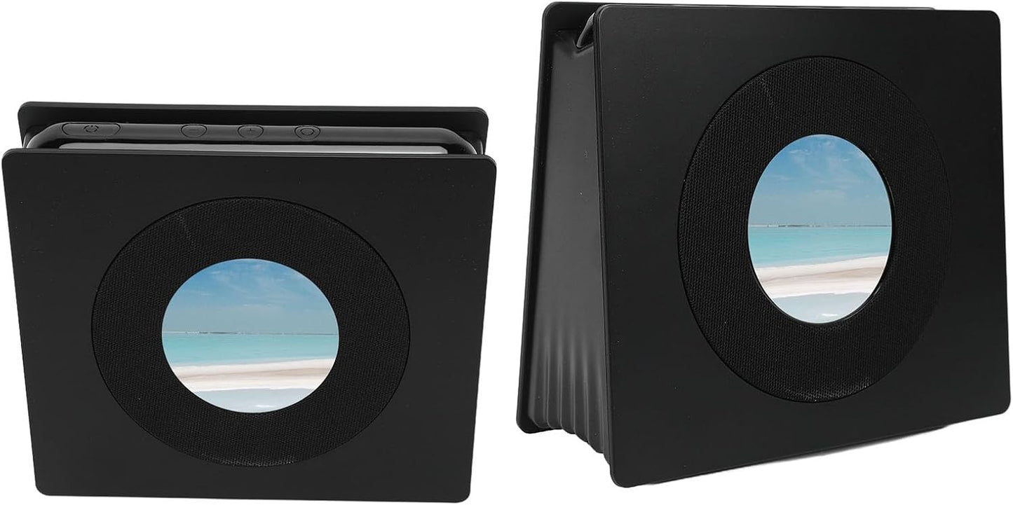 XUMIUZIY 4 1 2.16in Bluetooth Speaker with Dynamic Lyrics Display, in Portable Speaker with Round Screen, Digital Photo