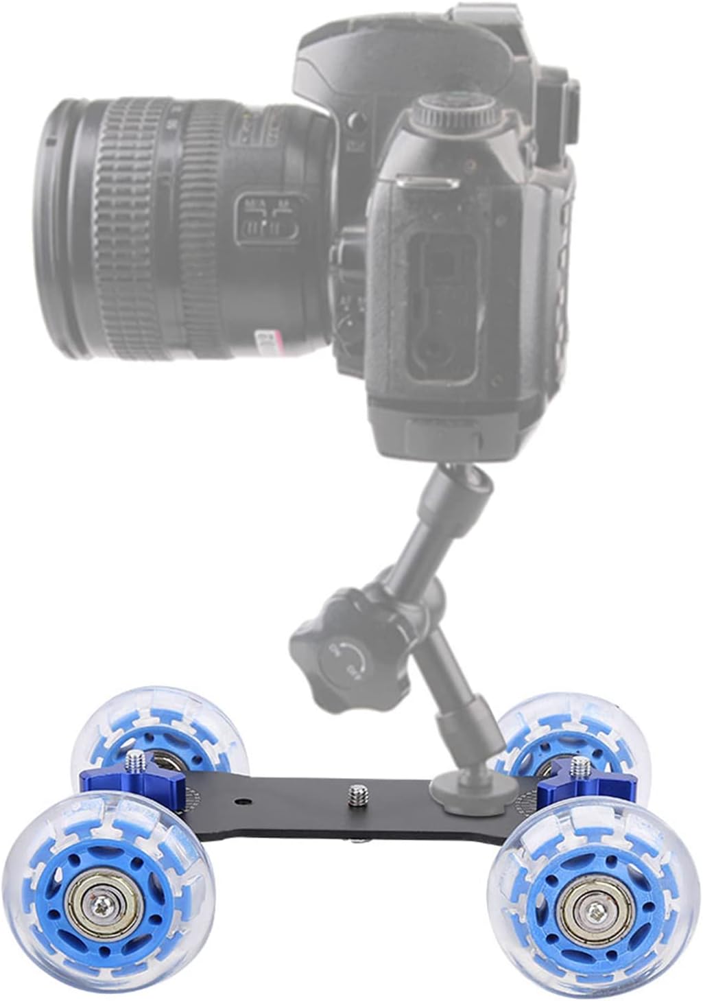 Joyzan 10KG Camera Dolly Wheel, Scaled Table Skater Slider Car Load Rail Roller Track Mini Adjustable Desktop Portable