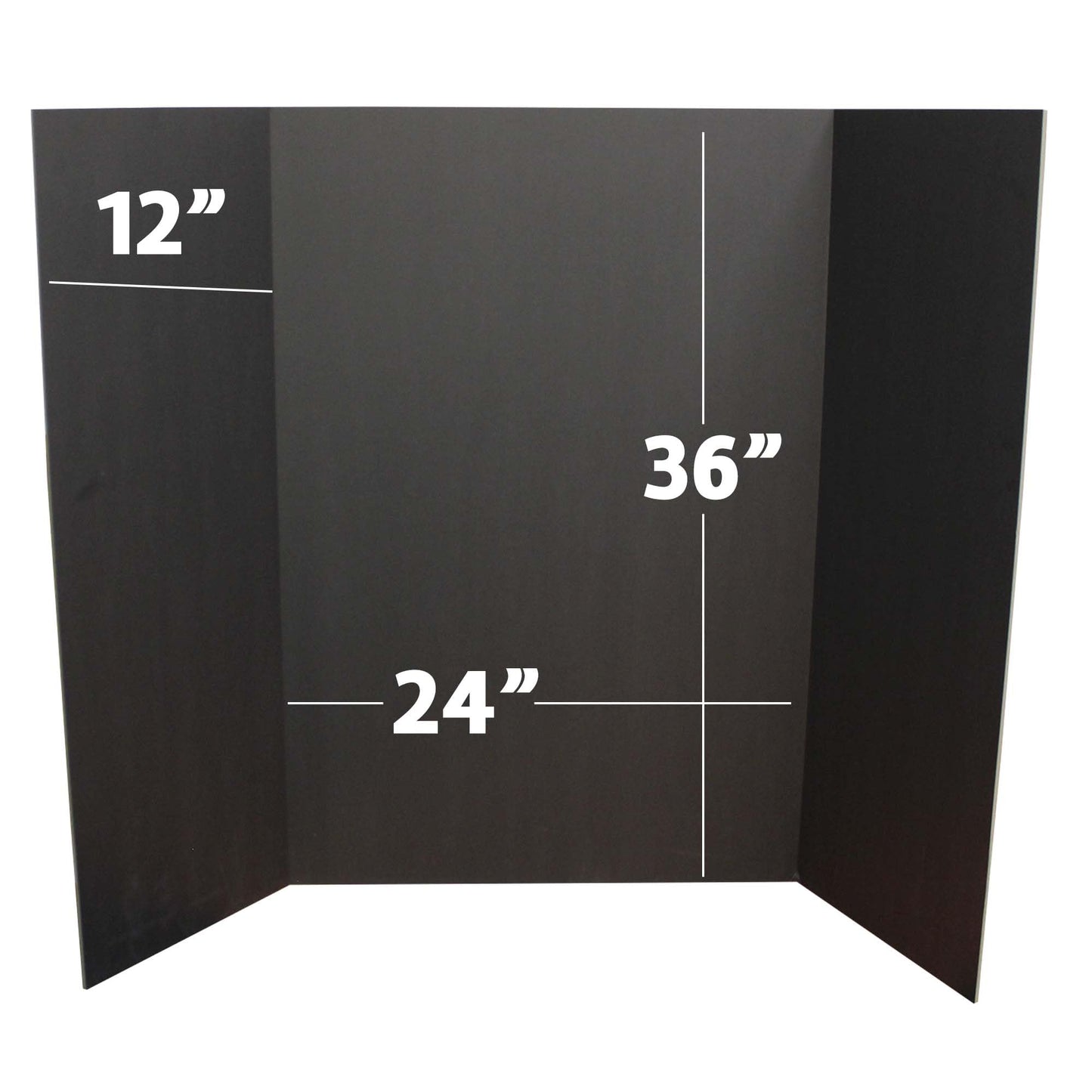 Flipside Products 36” x 48” Foam Project Boards for Presentations, Science Fair, School Projects, Event Displays and Trifold Picture Board - Total Black 3/16'' Thick - 10 Pack