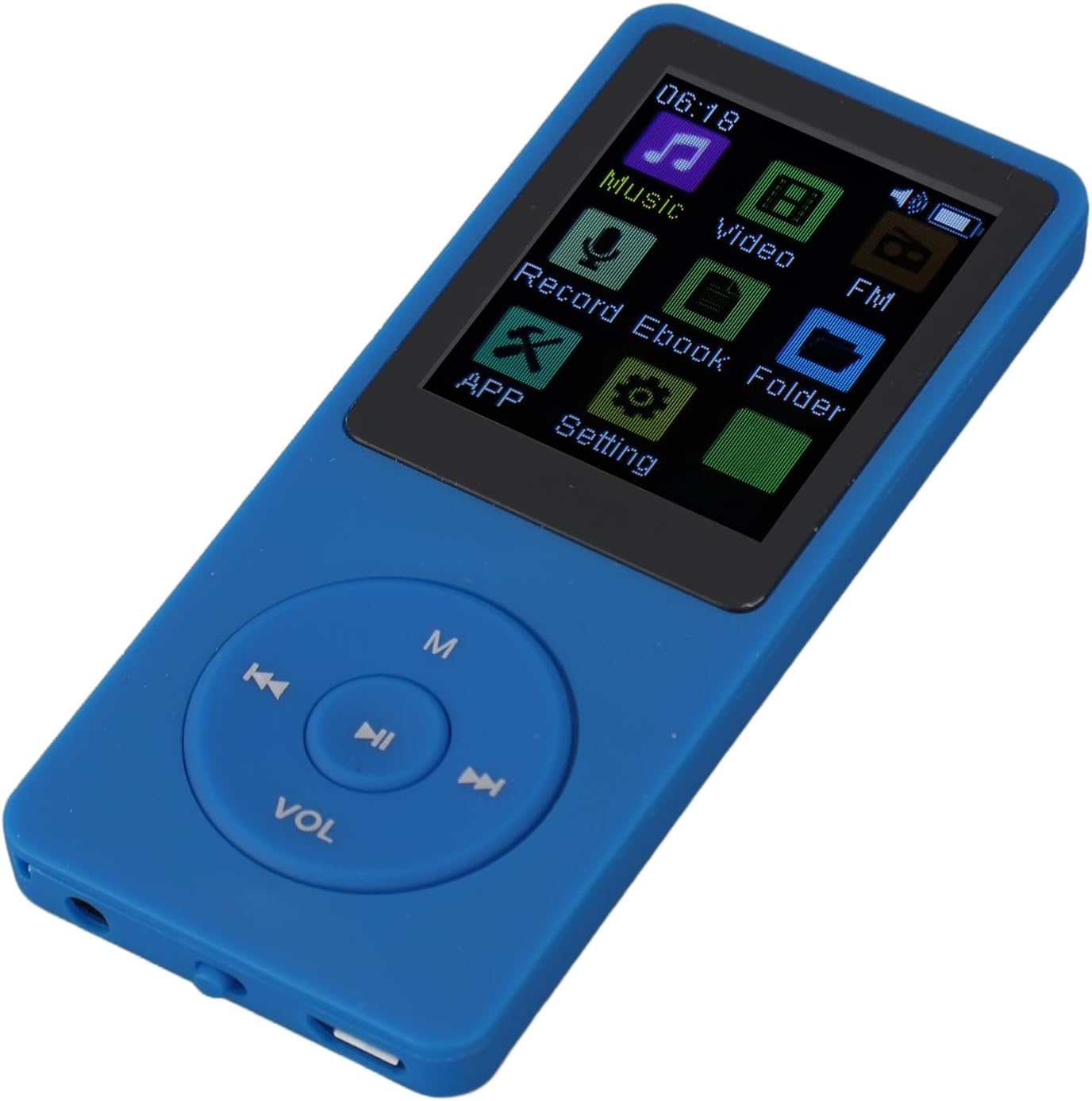 Yunseity MP3 5.0, MP3 1.82in Player with Bluetooth Portable Music Player with Screen, Smart Noise Reduction Digital