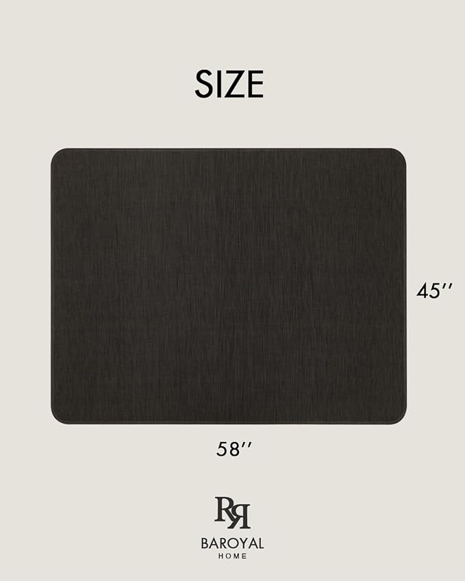 BARoyal Office Chair Mat for Hardwood Floor Under Desk Computer Rolling Chair Mat for Wood/Tile Floor Non-Slip Heavy Duty Desk Rug PVC Plastic Hard Floor Protector 45"x 58" (Espresso)