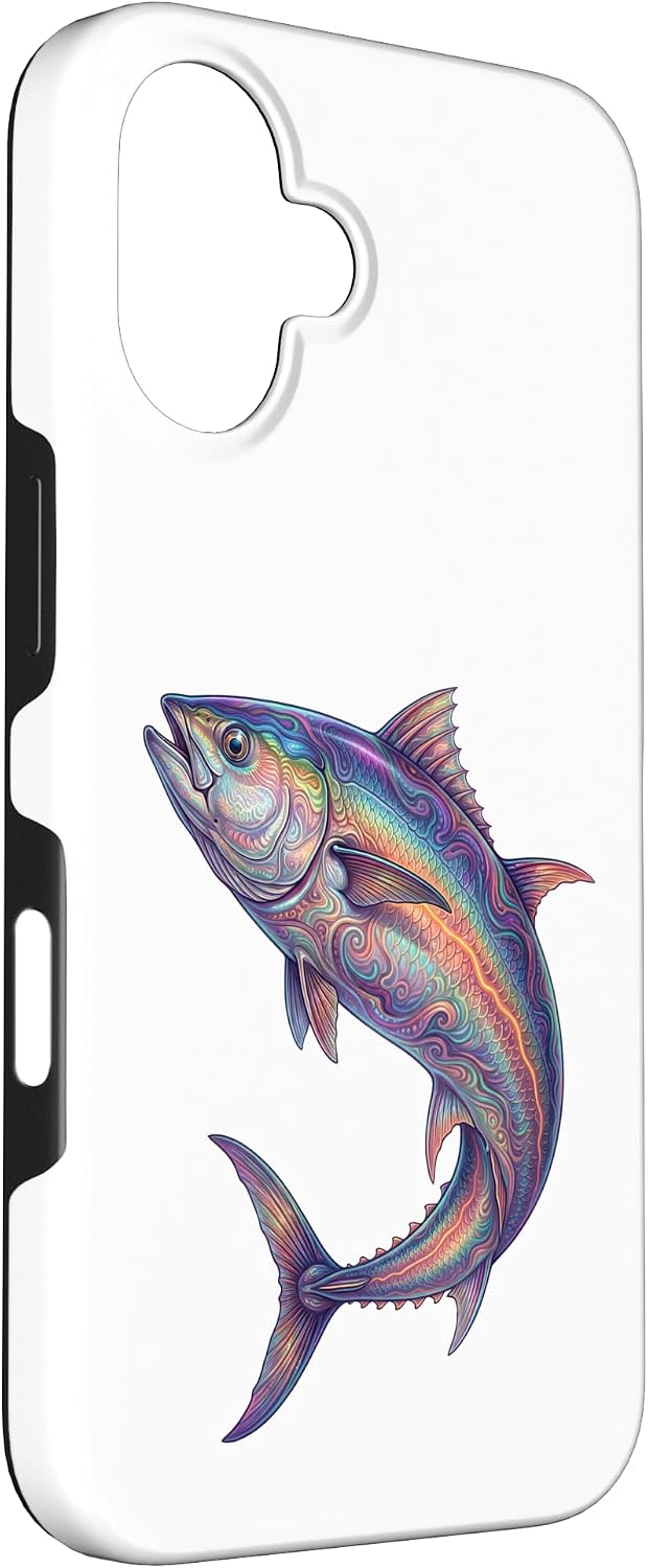 Abstract Marine Naturalist Art 16 Colorful Tuna Ocean Fish Marine Animal Abstract Sea Art Case for iPhone