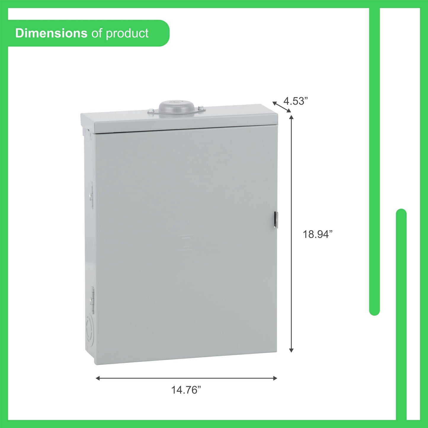 Square D - HOM1224L125PRB Homeline 125-Amp 12-Space 24-Circuit Outdoor Main Lugs Load Center with Cover, Plug-on Neutral Ready