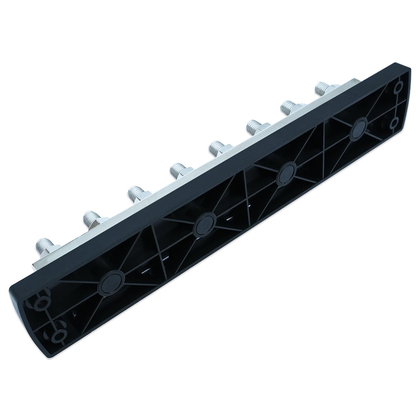 2107 Powerbar 600A Power Distribution Block, Compatible with Blue sea Systems, 8 x 3/8″ Terminal Studs, 600A 300V AC / 48V DC, Tin-Plated Copper Bus Bar, Heavy Duty for Marine, Automotive, RV, Solar