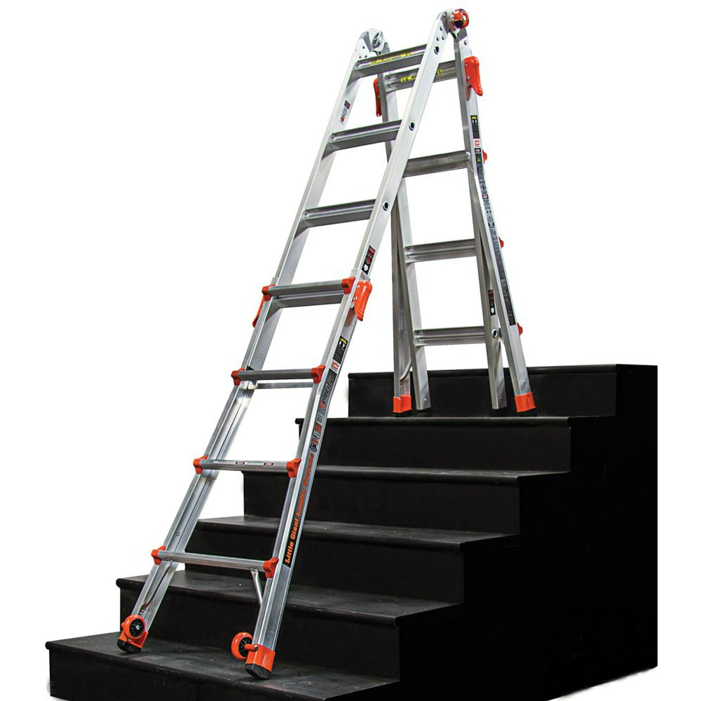 Little Giant Ladders, Velocity with Wheels, M26, 26 Ft, Multi-Position Ladder, Aluminum, Type 1A, 300 lbs Weight Rating, (15426-001)