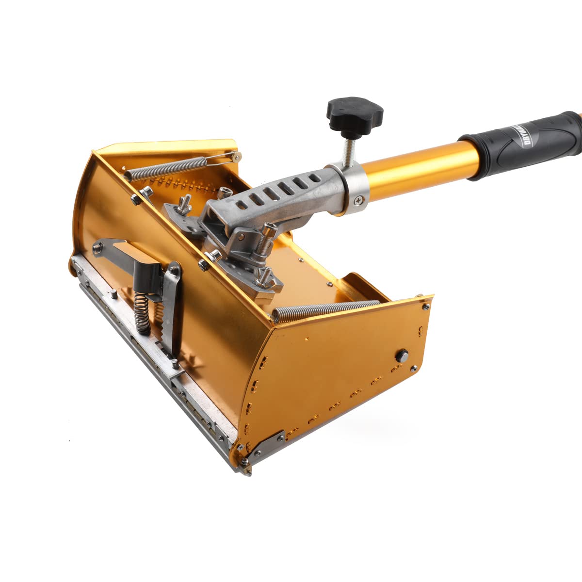 EWANYO 10 inch Drywall Flat Finishing Box with Extension Handle Adjustable Height 40''-64'', Aluminum Drywall Flat Finishing Box Tool Finishing Mud Box for Plasterboard Wallboard Sheetrock