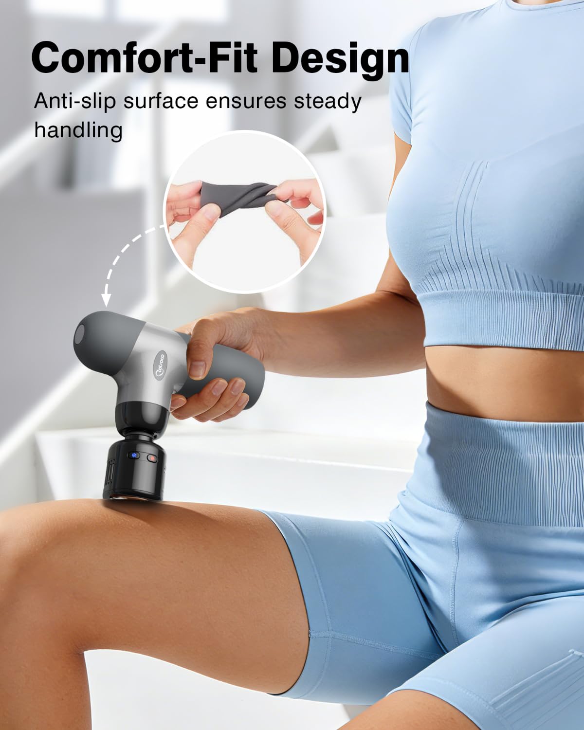 cotsoco Mini Massage Gun with Heat and Cold Therapy for Muscle Recovery, Pocket-Sized Deep Tissue Massager, Portable Percussion Massage Gun for Pain Relief, Fathers Day Dad Gifts
