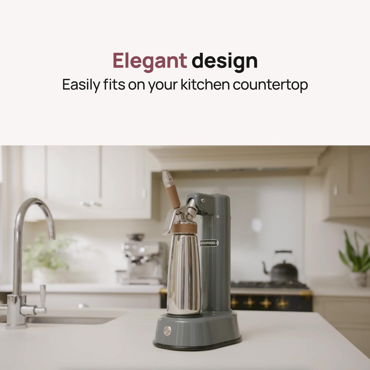 NitroPress DS Electric Nitro Cold Brew Coffee & Cocktail Maker Machine, Air-Powered Nitro Coffee Maker & Nitrogen Infuser for Coffee Matcha Cocktails & Drinks Stainless Steel Home Bar Beverage System
