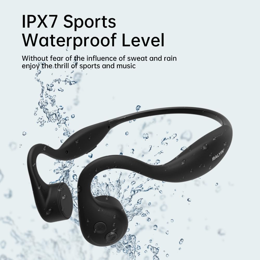 MP3 8G 5.3, Open Ear Headphones, Bone Conduction Headphones, Built-in Player Memory, Wireless Open Earphones Bluetooth