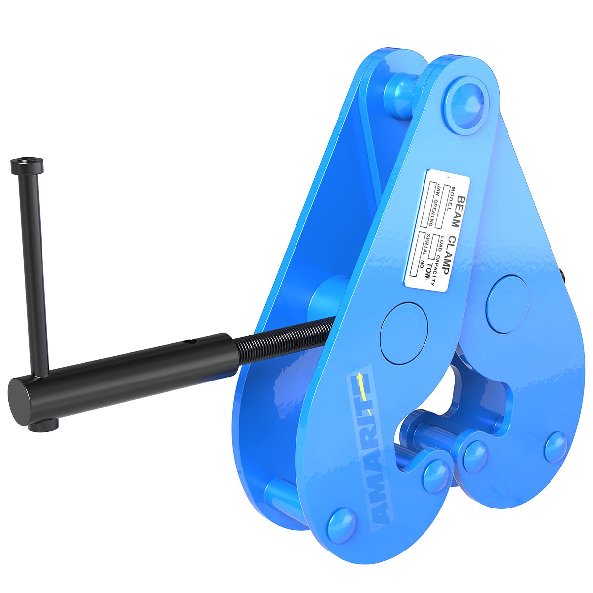 2 Pack AMARITE 1/4 Ton Compact Small Chain Hoist 550lbs Capacity Low-Profile Design with Dual Brakes & Vertical Beam Clamp 2200lbs (1 Ton) Working Load Limit