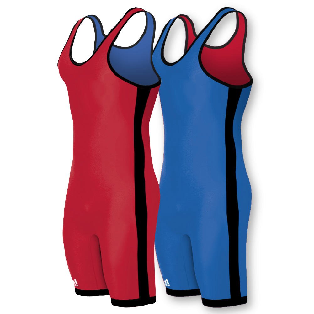 adidas Wrestling Reversible Singlet - Red/Royal - 3XLarge