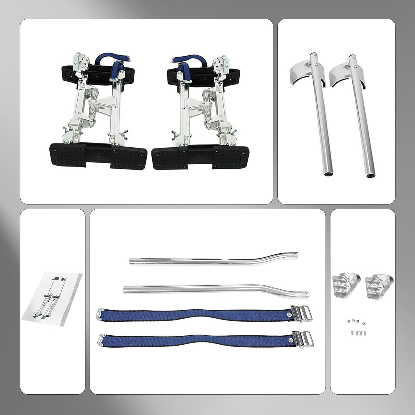 Drywall Stilts, 18''-30''Drywall Stilts for Adults Adjustable Heights Aluminum Work Stilt for Sheetrock Drop Ceiling Painting Painter Pruning Branches or Cleaning