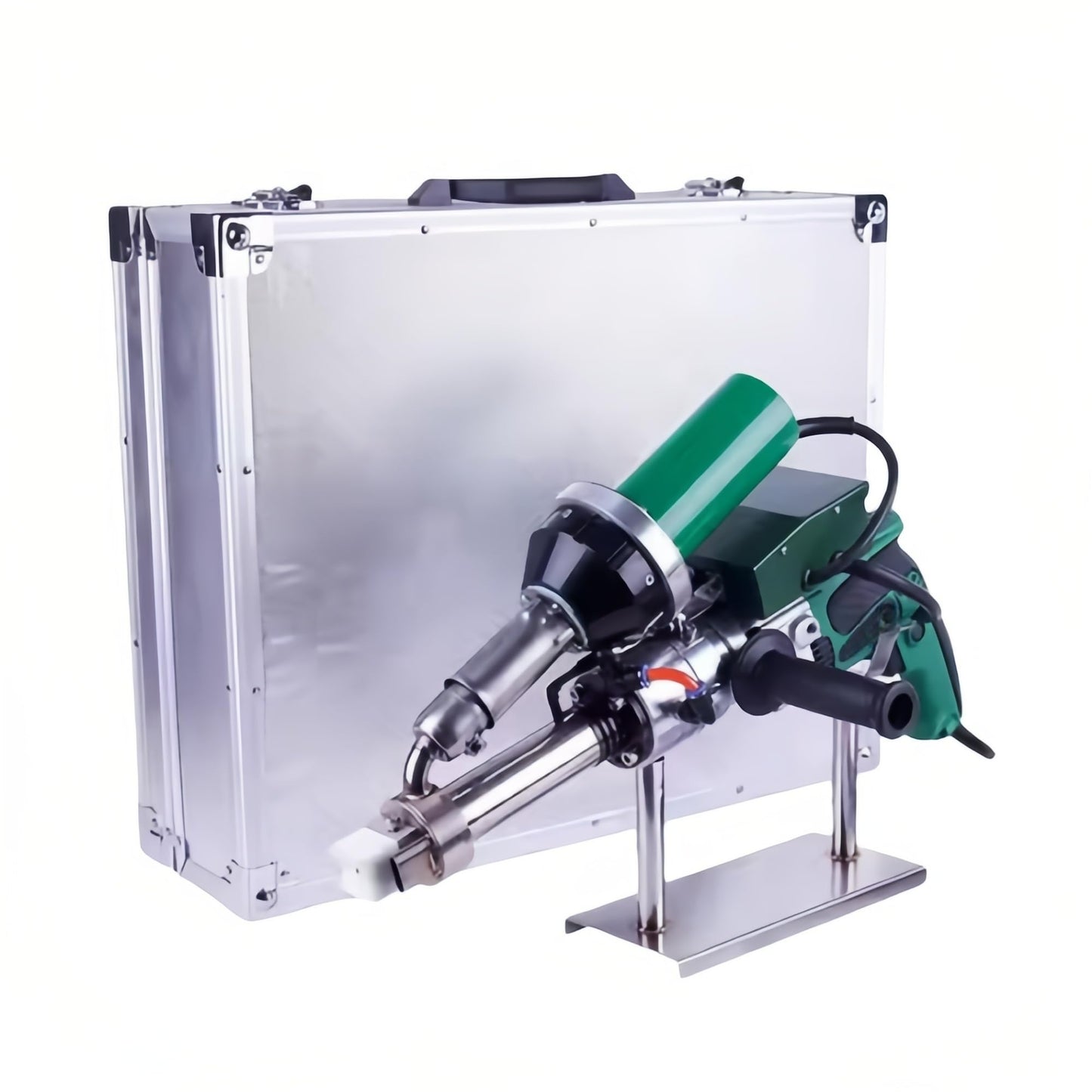 1600W Hand Extrusion Welder Gun Plastic Handheld Extruder Welding Gun Dual Heating System PP HDPE LDPE Pipe Welding Machine (110V Extruder)