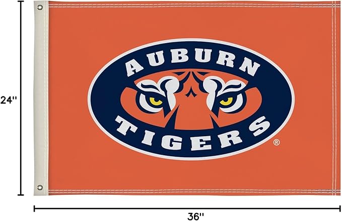 Auburn Tigers College Sports Printed Flag - NCAA Licensed - Nylon - School Banner (Orange) (2' x 3')