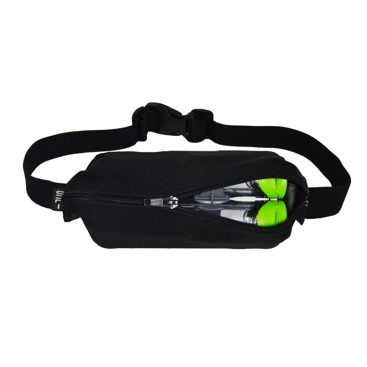 SPIbelt Kids Play Proof Pocket Belt, Expandable Pocket, Adjustable Waist, No Bounce, No Logo Band, Black with Black Zipper