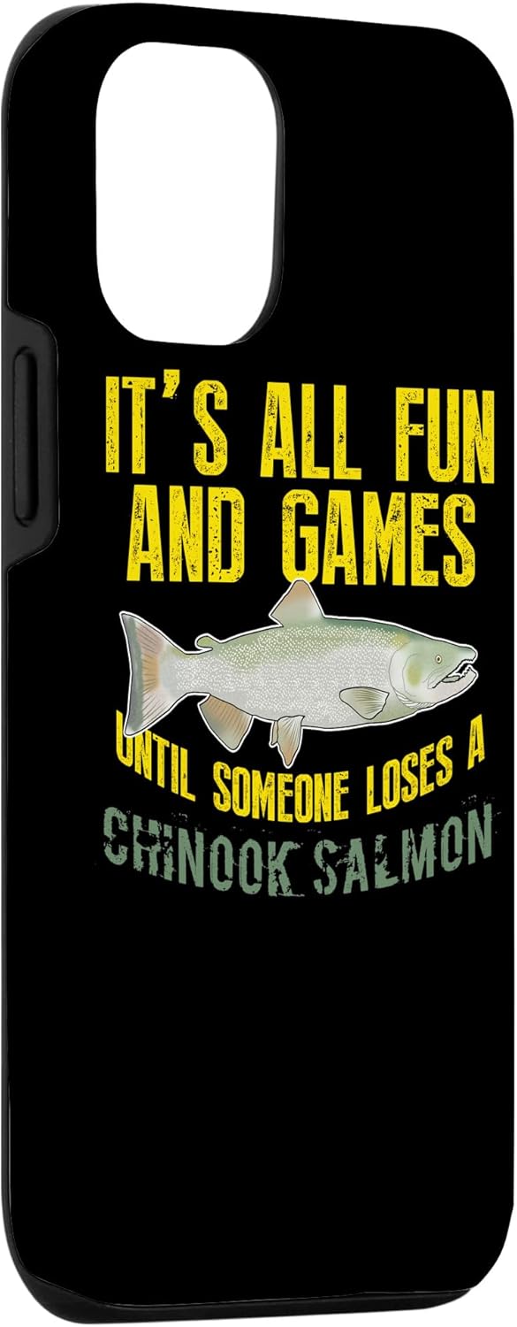 Chinook Salmon Fishing Freshwater Fish Gifts co. 12/12 iPhone Pro Funny Chinook Salmon Fish Graphic Freshwater Fishing